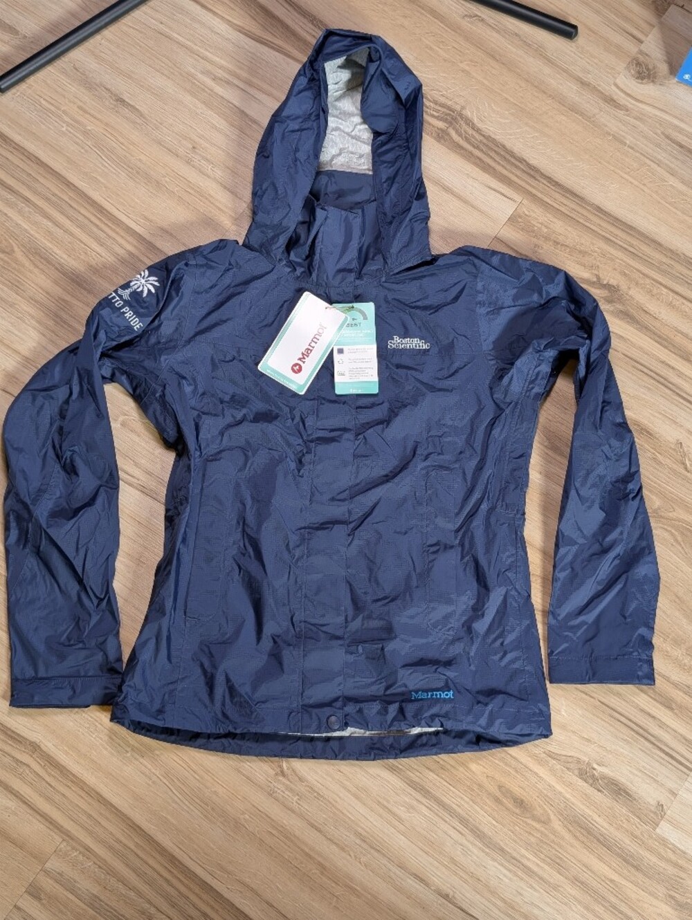 NWT Marmot Women's PreCip Eco Jacket Arctic Navy